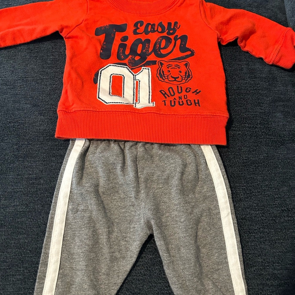 Garanimals Red and Gray Kids Jogger Set